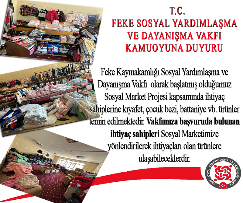 SOSYAL MARKETİMİZ AÇILIYOR...